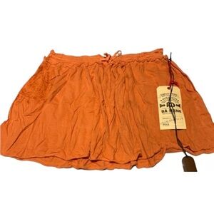 DA-NANG SURPLUS VINTAGE Orange Embroidered Skirt!